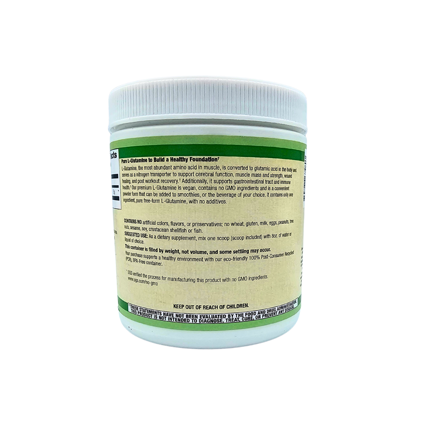 L-Glutamine Powder - Pure, Free-Form - 10.6 Oz.