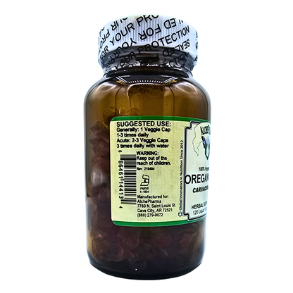 Oregano Oil - 70% Carvacrol - Liquid Filled Veggie Capsules