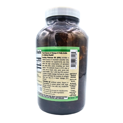 Evening Primrose Oil Softgels - 1,300 Mg Cold-Pressed, Hexane-Free