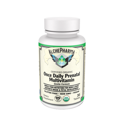 Once Daily Prenatal Multivitamin - Certified Organic, Gentle Formula Tablets