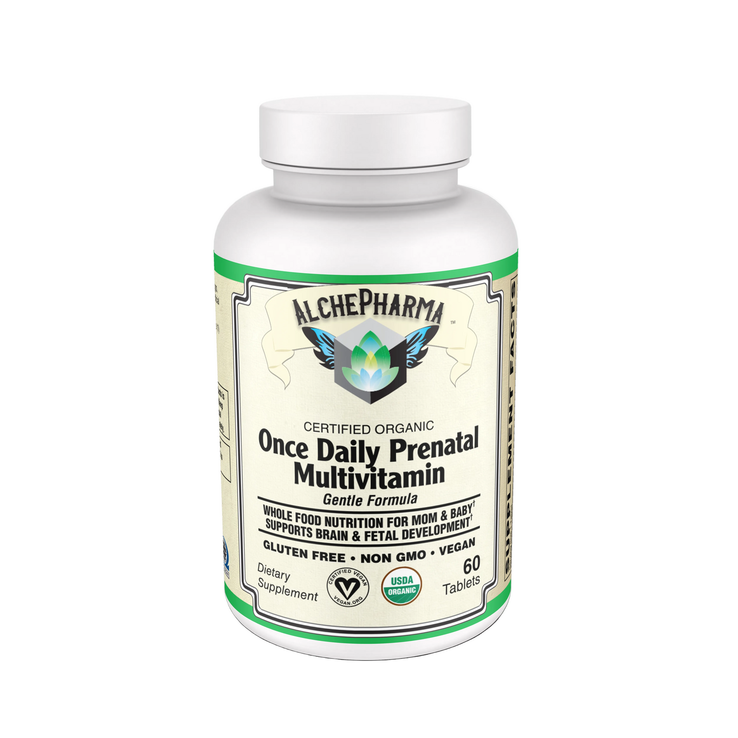 Once Daily Prenatal Multivitamin - Certified Organic, Gentle Formula Tablets