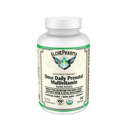 Once Daily Prenatal Multivitamin - Certified Organic, Gentle Formula Tablets