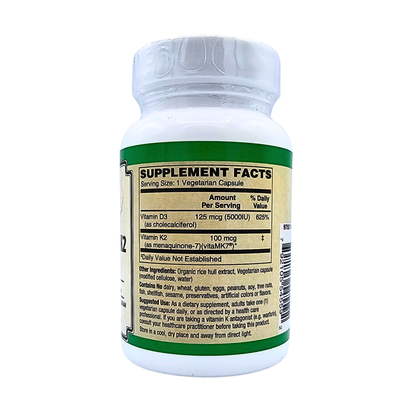 Vitamin D-3 + K2 125 mcg/100 mcg