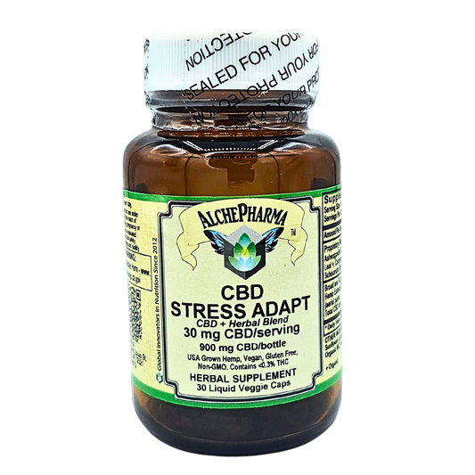 CBD Stress Adapt - CBD + Herbal Blend - 30 Liquid Filled Capsules