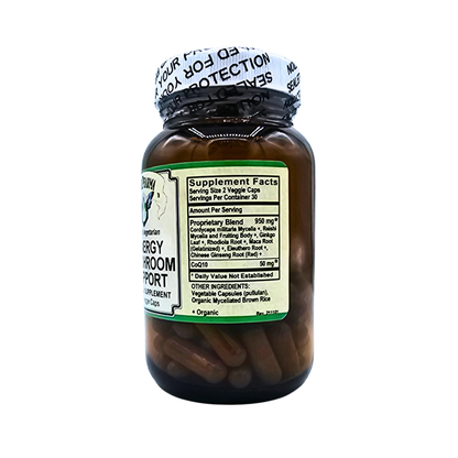 Energy Mushroom Support - Mushroom + Herbal Blend - 60 Capsules