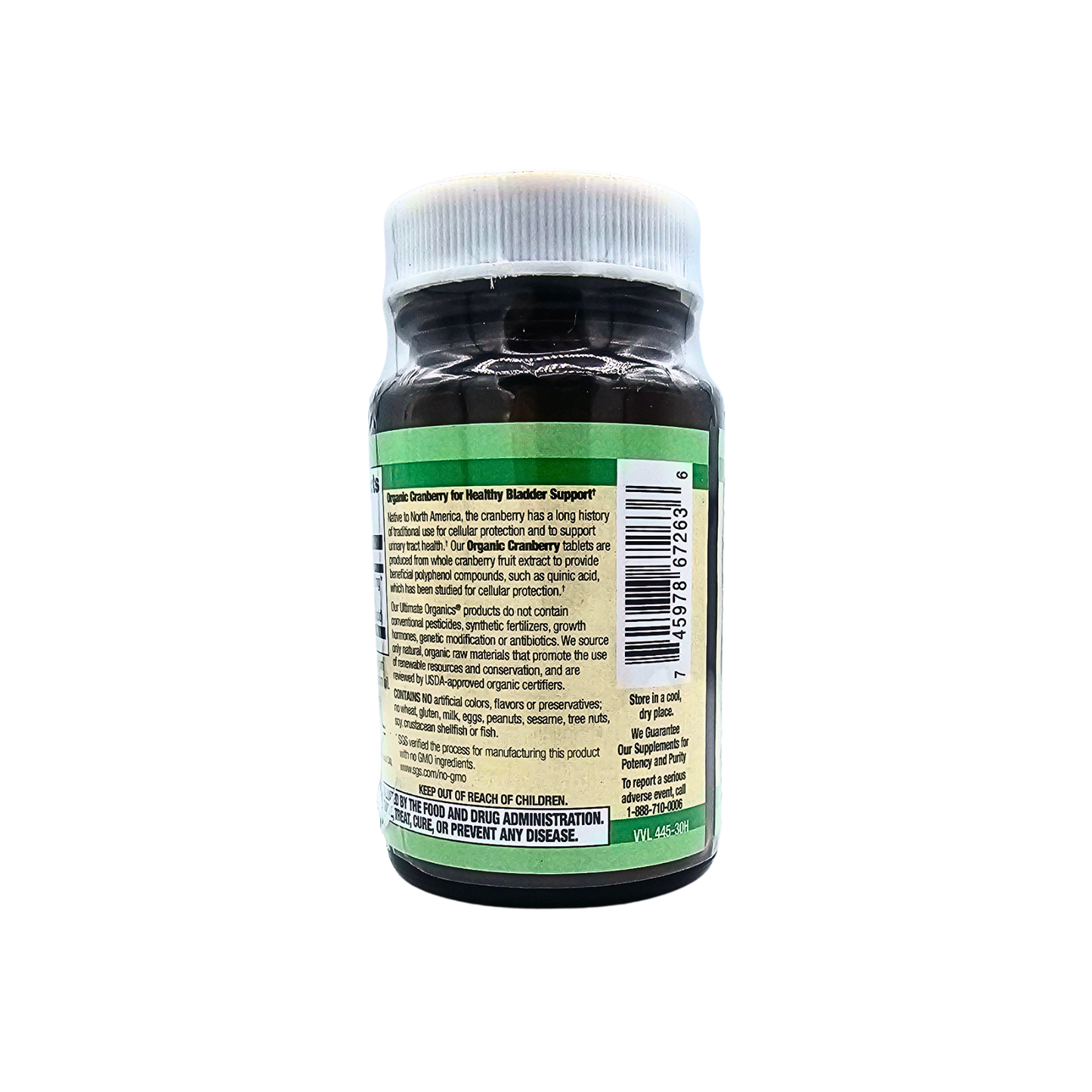 Organic Cranberry 500 mg - 30 Tablets