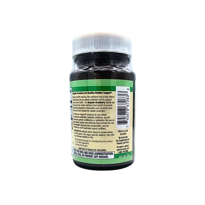 Organic Cranberry 500 mg - 30 Tablets