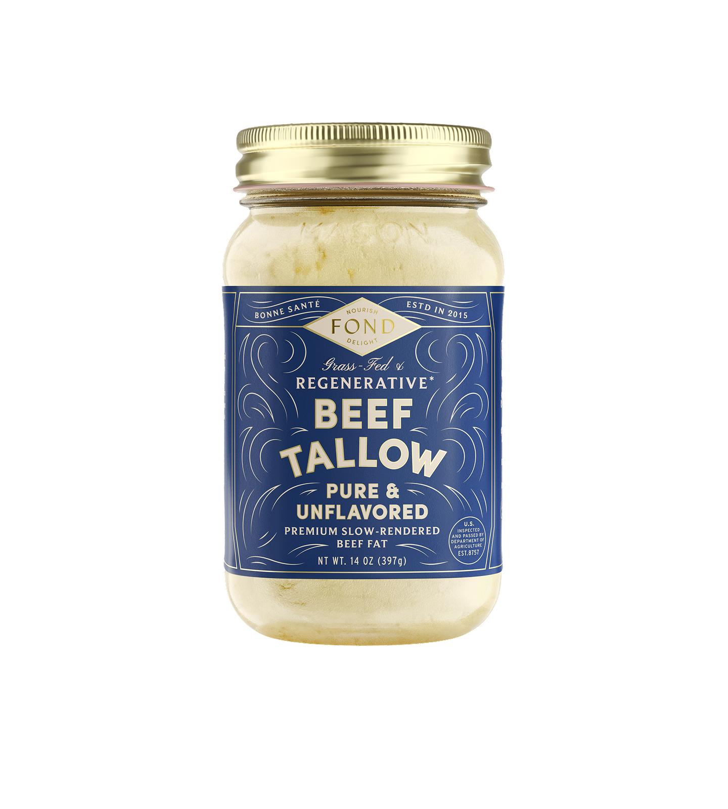 Regenerative Beed Tallow - Pure & Unflavored - 14 Oz.