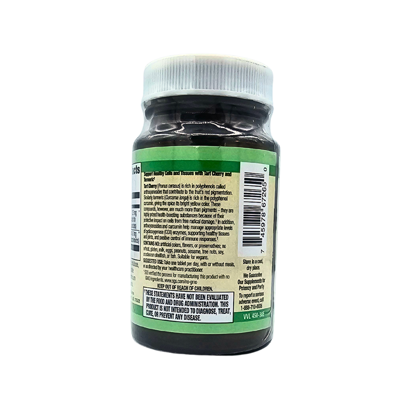 Tart Cherry Tablets - with Turmeric for Tissue and Cellular Support