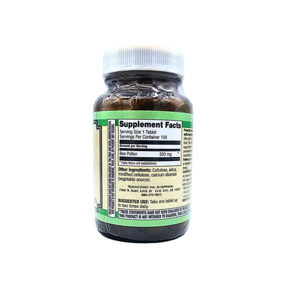 Natural Bee Pollen 500 mg Tablets