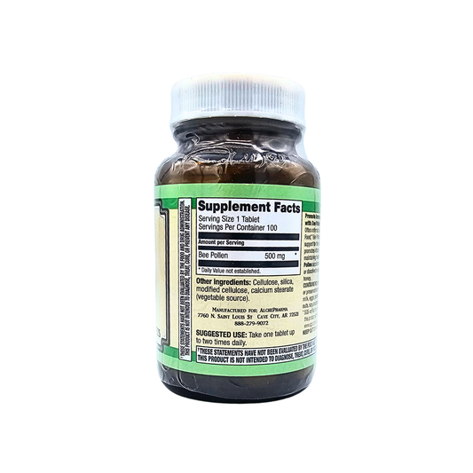 Natural Bee Pollen 500 mg Tablets