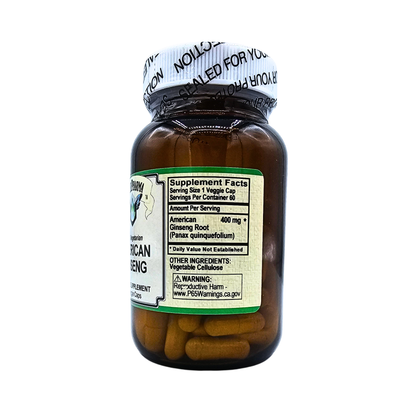 American Ginseng - 400 Mg - 60 Capsules
