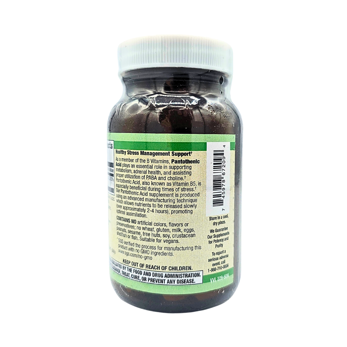Pantothenic Acid - 500 mg, Prolonged Release - 60 Tablets