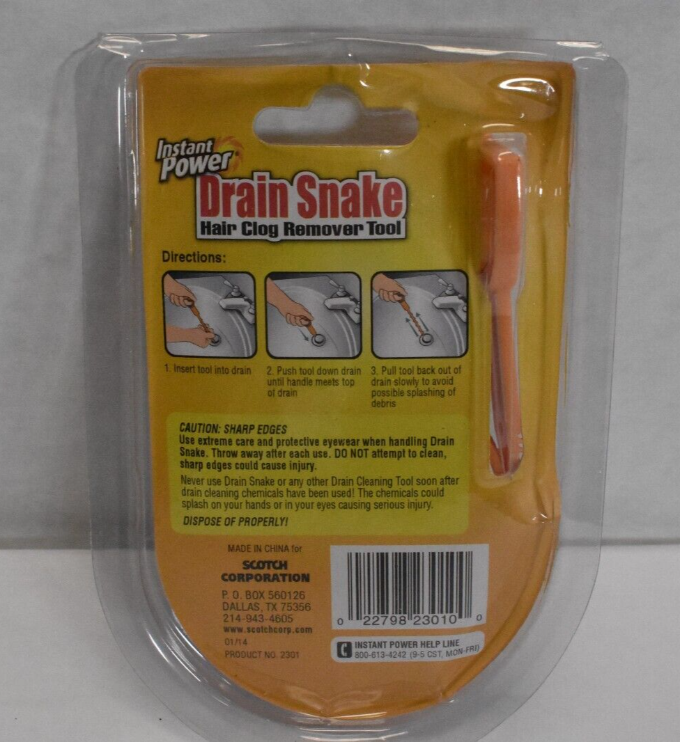 Drain Snake Hair Clog Remover Tool