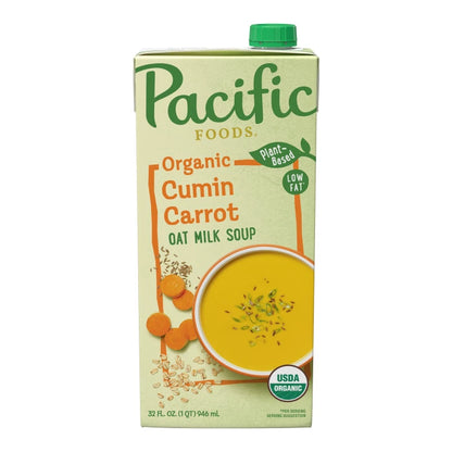 Pacific Foods Organic CUMIN CARROT OAT MILK Soup Plant Based Vegan 32Oz