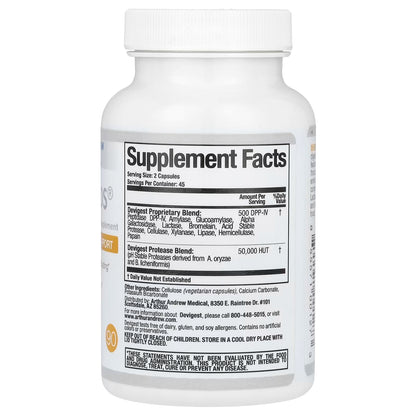 Arthur Andrew Medical Devigest ADS – Advanced Digestive Support, 90 Capsules