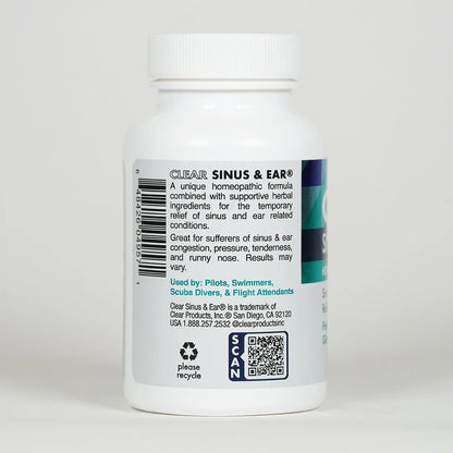 Clear Sinus & Ear - Homeopathic Formula - 60 Capsules