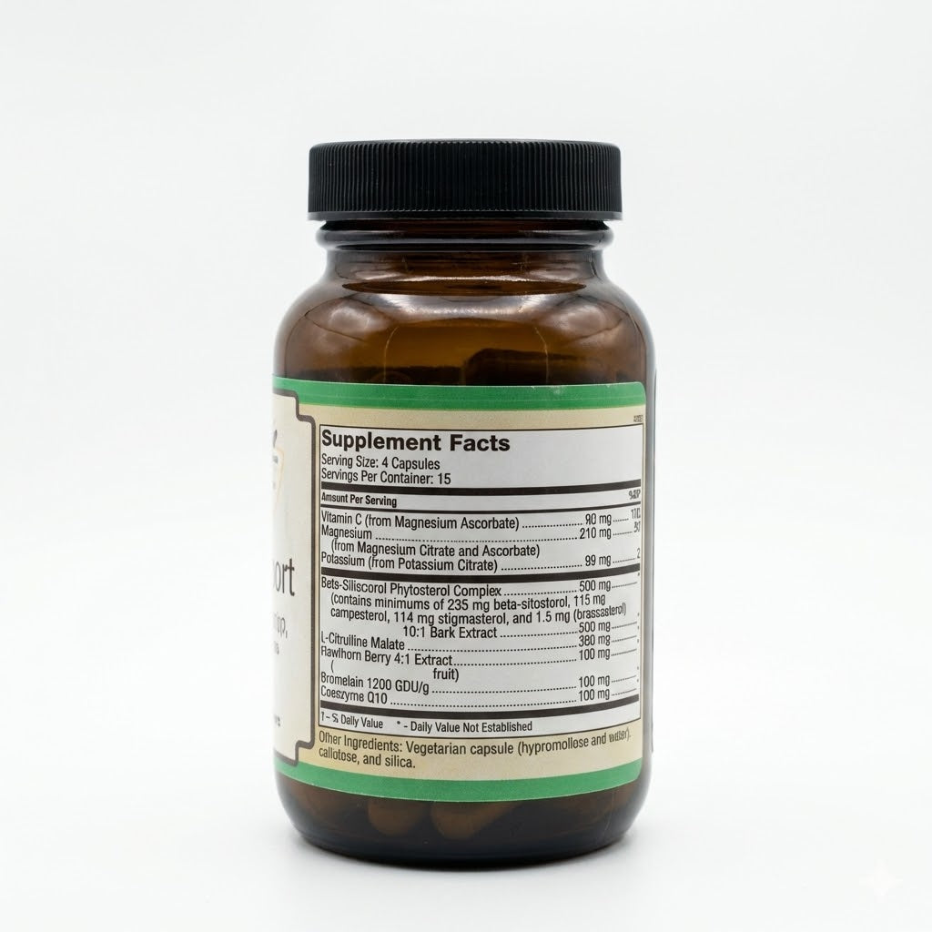 Heart Support (with Beta-Sitosterol, CoQ10, L-Citrulline Malate, and Magnesium) – 60 Capsules