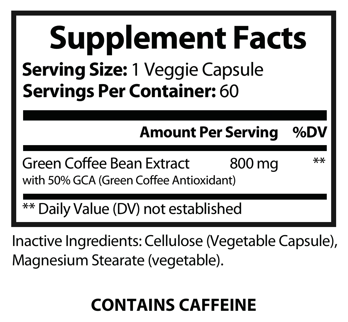 Solikka Green Coffee Bean w/GCA - 800mg